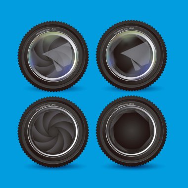 Illustration of camera lens clipart