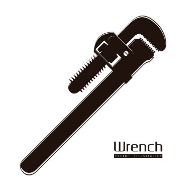 silhouette of wrench clipart