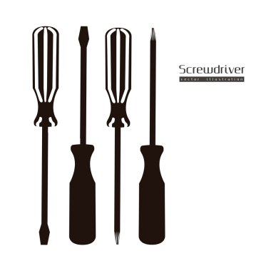 silhouette Screwdrivers clipart