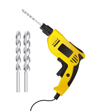 Illustration of a drill clipart