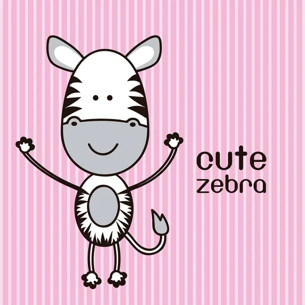 Carino Zebra — Vettoriale Stock