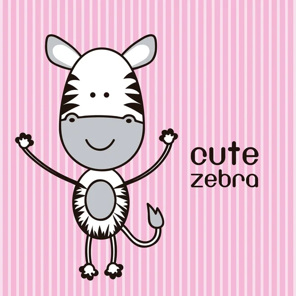 stock vector cute zebra