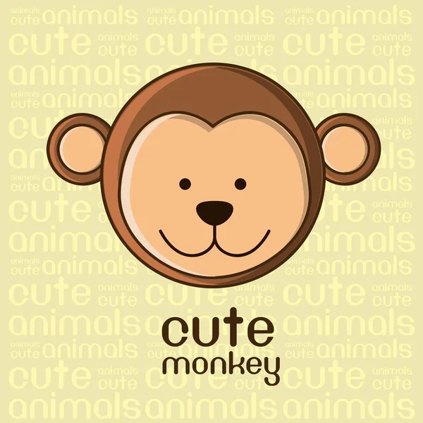 Macaco bonito —  Vetores de Stock