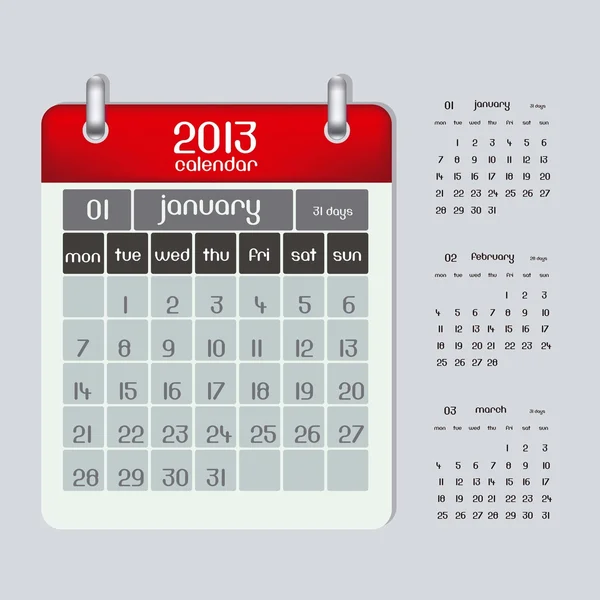 2013-kalendern — Stock vektor