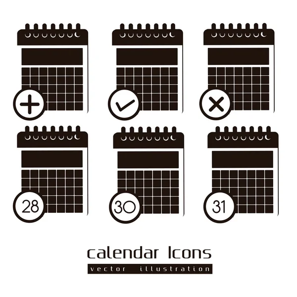 Иконки календаря — стоковый вектор