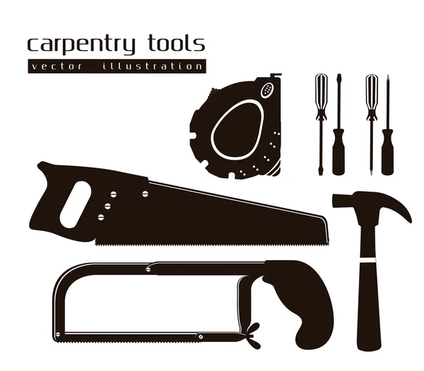 Silhouettes of tools — Stock Vector