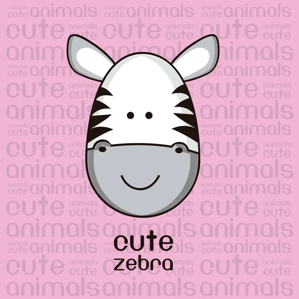 Roztomilá zebra — Stockový vektor