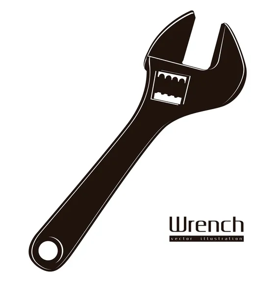 stock vector silhouette of wrench