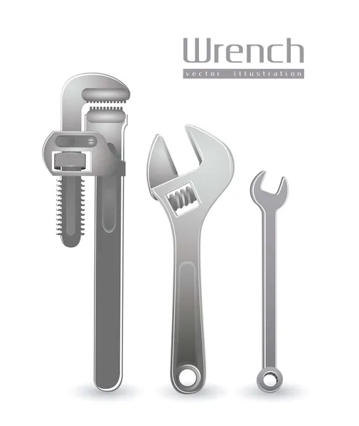 Illustration of wrenches — Stock Vector