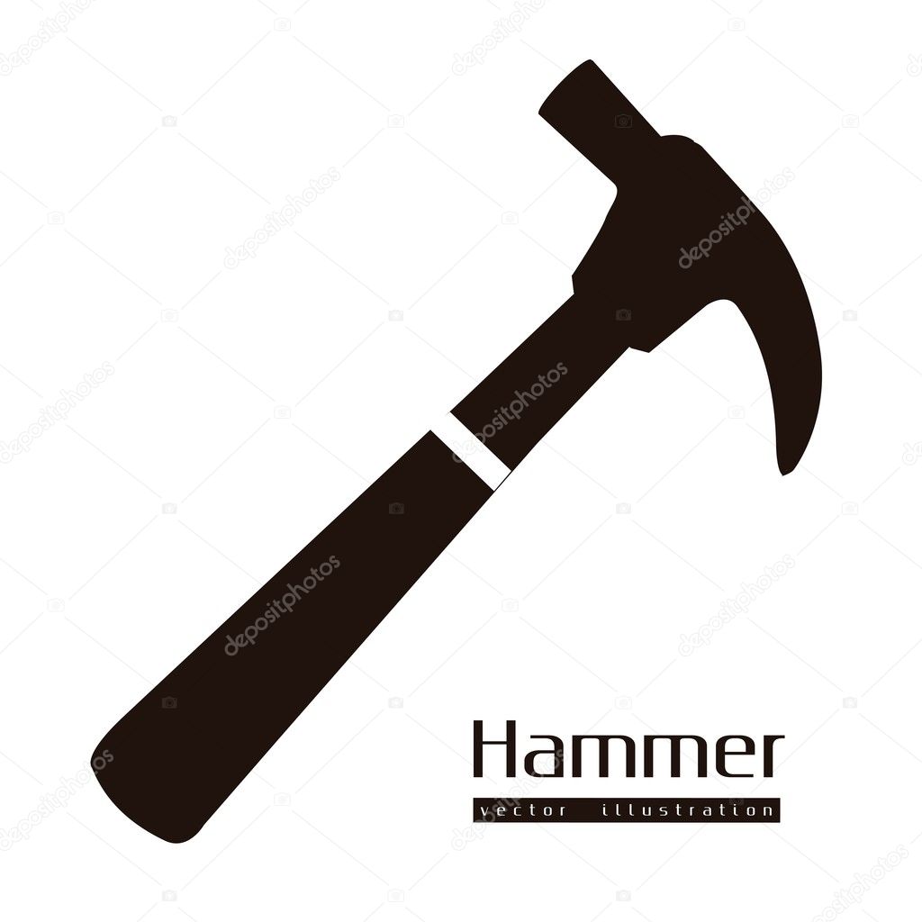 silhouette of a hammer