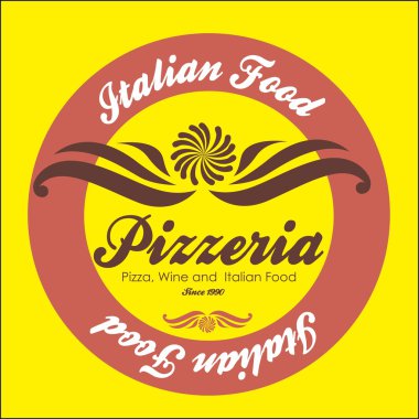 Vintage pizzeria etiketi