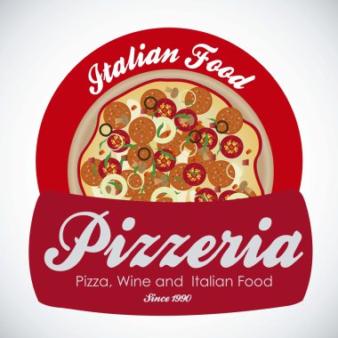 vintage pizzeria label clipart