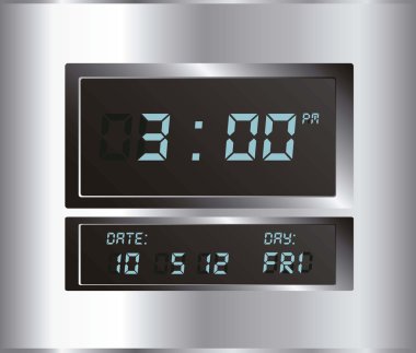 illustration of digital clock clipart