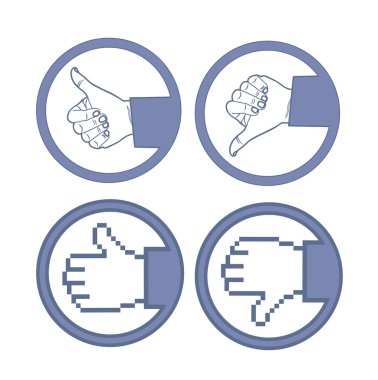 hand with thumb up and down clipart