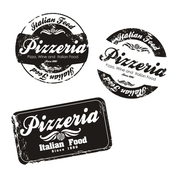 stock vector pizzeria labels