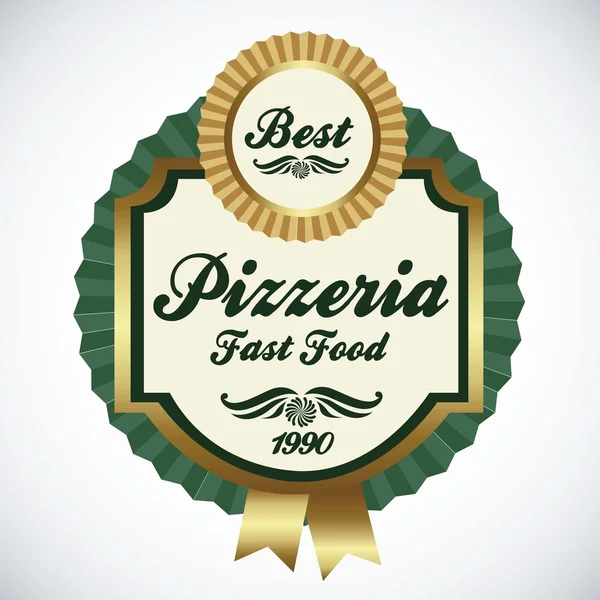 Etiqueta de pizzería vintage — Vector de stock