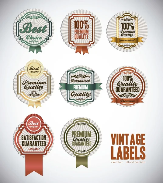 Vintage label illustrations — Stock Vector