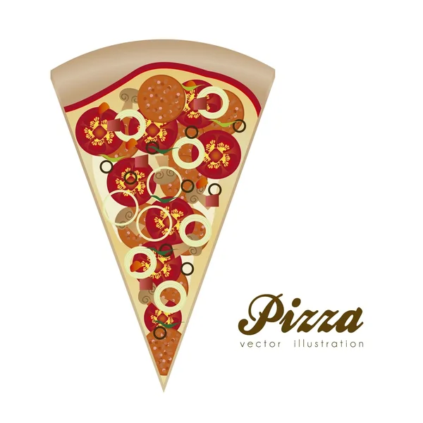 Pepperoni pizza — Stock Vector