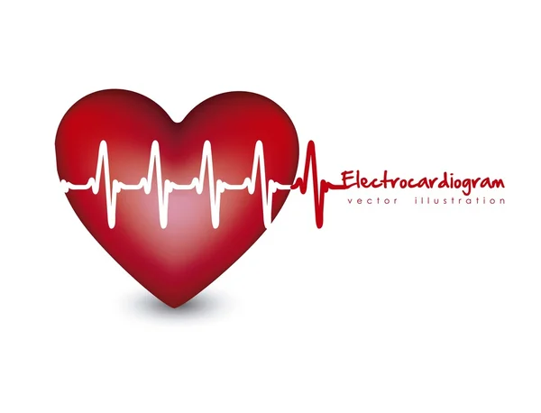 Latidos cardíacos — Vector de stock