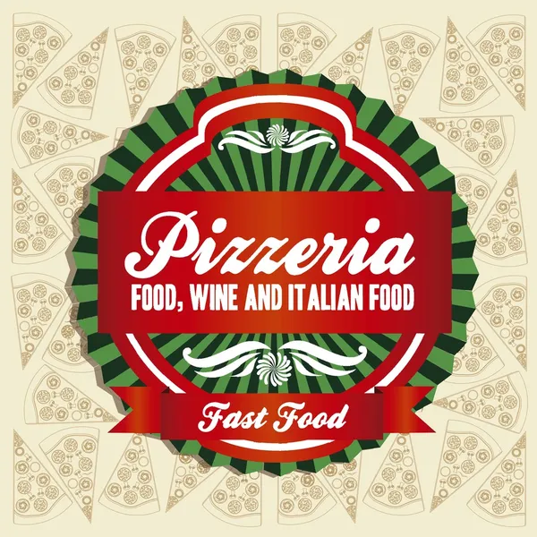 Etichetta pizzeria vintage — Vettoriale Stock