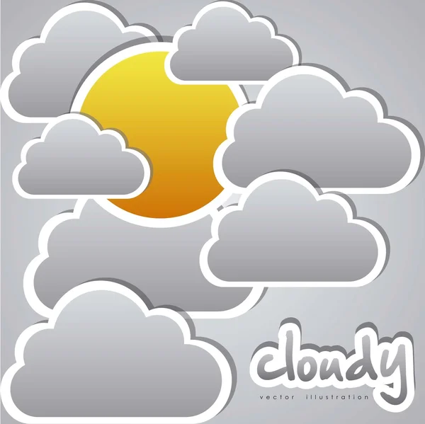 Illustrazione delle nuvole — Vettoriale Stock