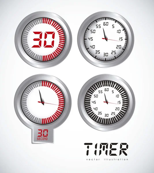 Illustration of timers — Stock Vector