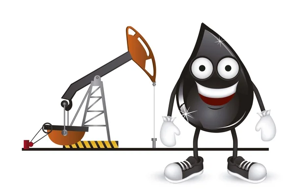 Caduta di petrolio — Vettoriale Stock