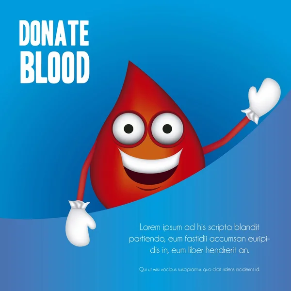 Donera blod — Stock vektor