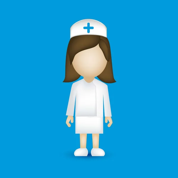 Ilustrația unei asistente medicale — Vector de stoc