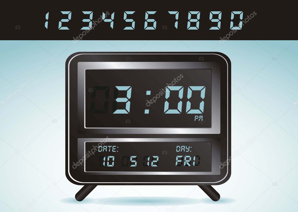 illustration of digital clock
