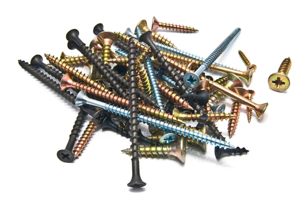 Stack of different screws — Stock Photo, Image