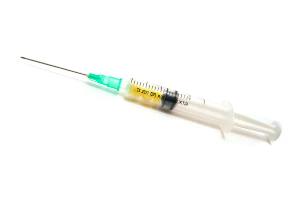 Syringe with pills — Stock Photo, Image