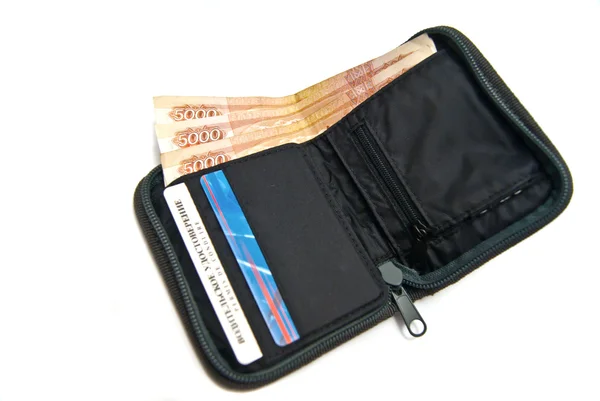 M-cüzdana para ve Lisans sürüş — Stok fotoğraf