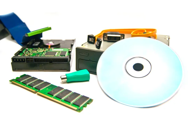 Cd-rom and other computer Hardware — Stock Photo, Image