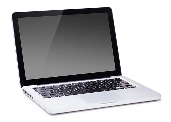 Laptop isoliert auf weiß lizenzfreie Stockbilder