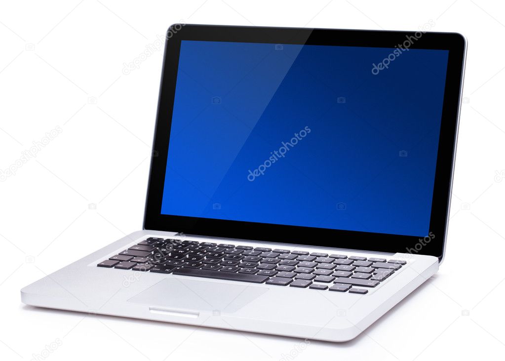 Laptop isolated on white
