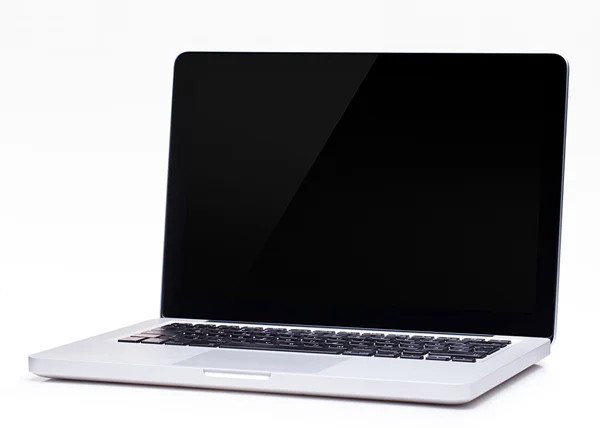 Laptop isoliert auf weiß Stockbild