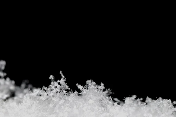 Cristalli di neve piatti — Foto Stock
