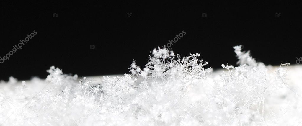 Snow crystals panorama