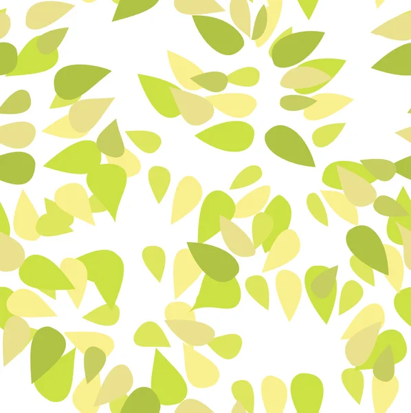 黄色绿色叶无缝 — 图库矢量图片
