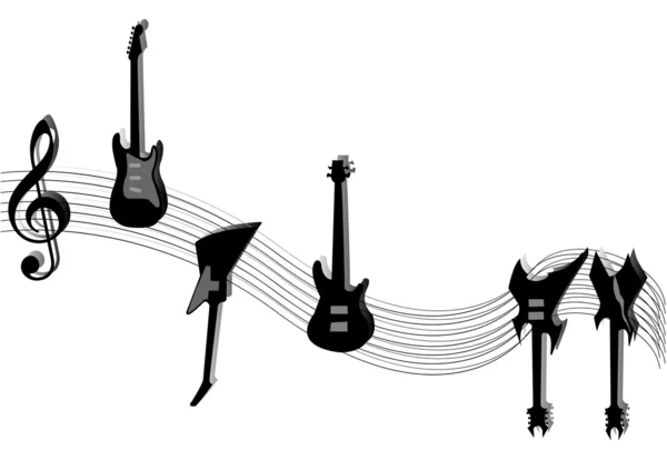 Gitarr till poängsystem — Stock vektor
