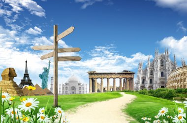 Tourism around the world clipart