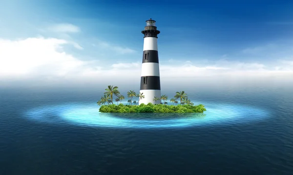 Lighthouse on the island — Stock Photo, Image