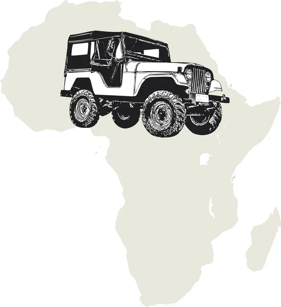 Afrika offroad — Stok Vektör