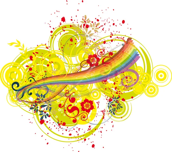 彩虹和艺术背景 — 图库矢量图片