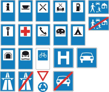 Traffic panels clipart