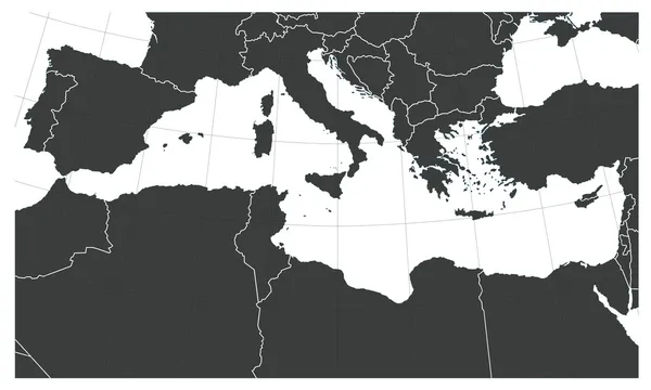 Middellandse Zee — Stockvector