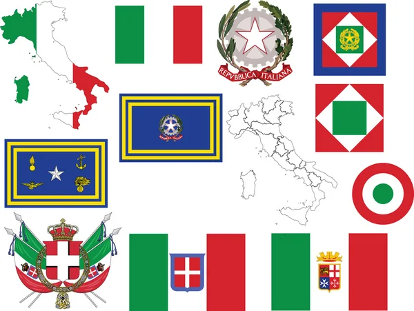 Flag Italia - Stok Vektor