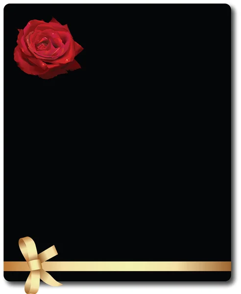 红玫瑰在黑暗的背景 — 图库矢量图片