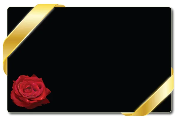 Red rose on dark background — Stock Vector